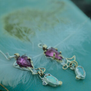 boucles oreilles pegase portees exterieur nature opale ethiopienne
